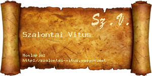Szalontai Vitus névjegykártya